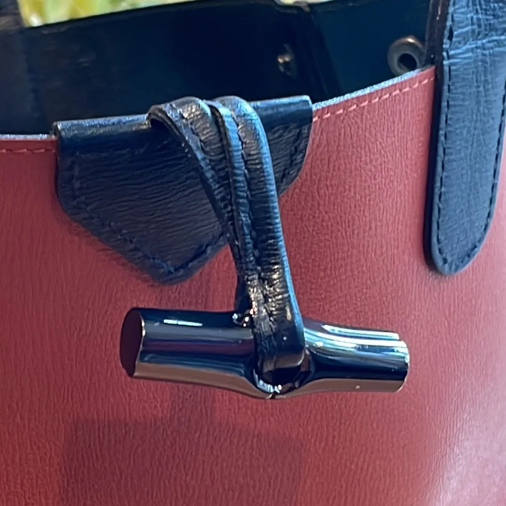 Longchamp Roseau Reversible Leather Tote Bag - Picture 12 of 16